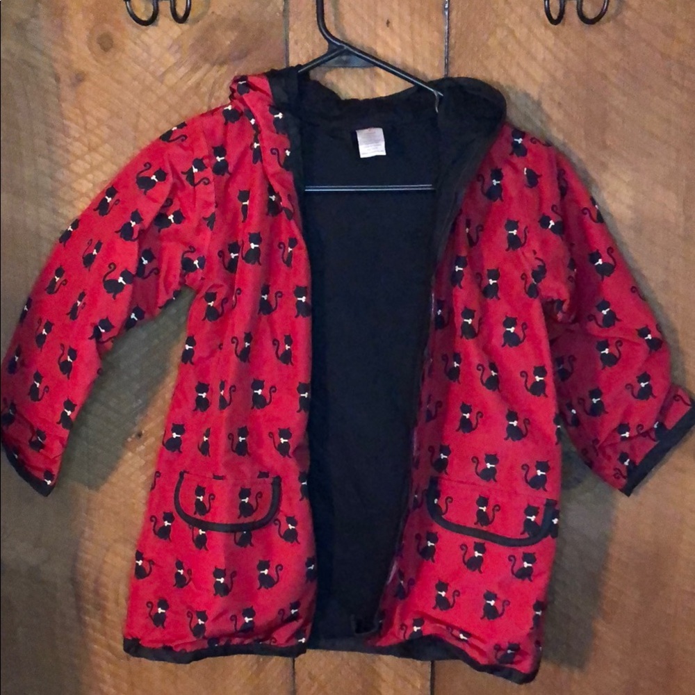 Kids Red Cat Print Jacket